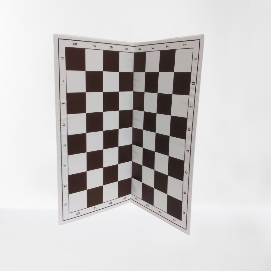 Quality Folding Rigid PVC Chessboard 48 cm English - Hebrew