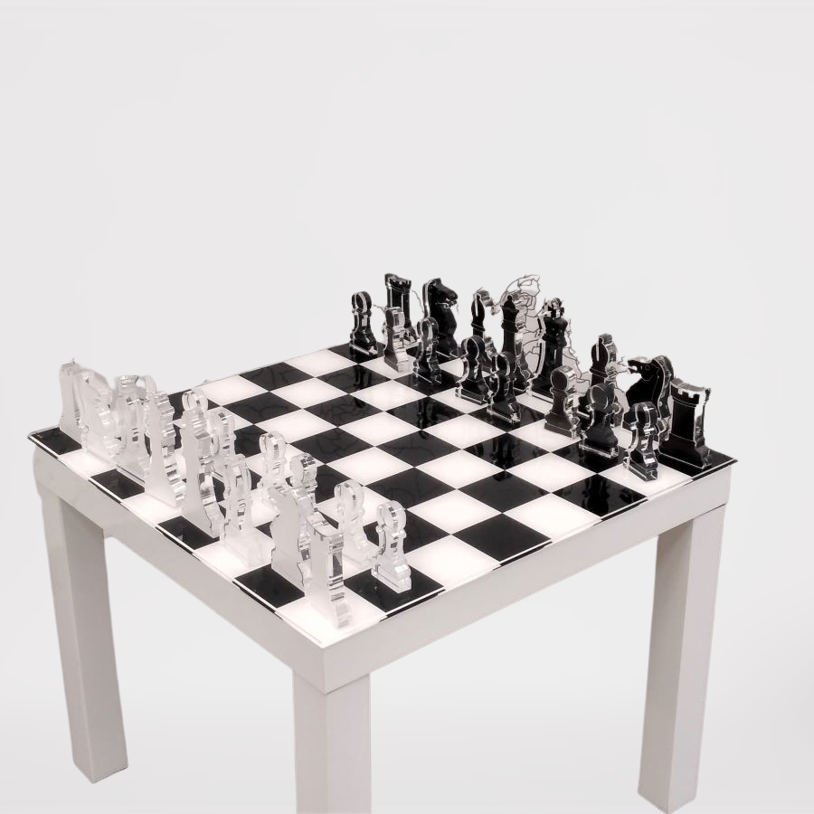 סט שחמט דקורטיבי מחומר אקרילי. מק''ט 4014