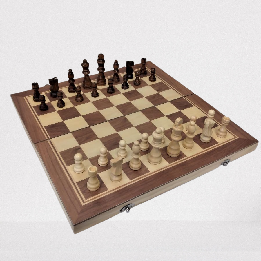 סט שחמט עץ מתקפל 40*40 ס''מ. מק''ט 4078
