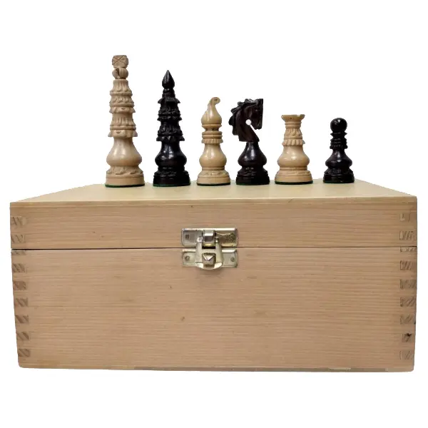 מערכת  כלי שחמט דקורטיביים מדגם MINNAR מעץ ROSEWOOD