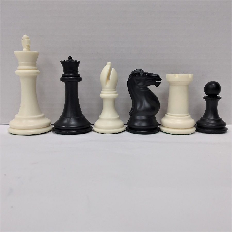 KING TALL 4.18'' (106 mm) SUPER STAUNTON HEAVY CHESS PIECES. Model 4083