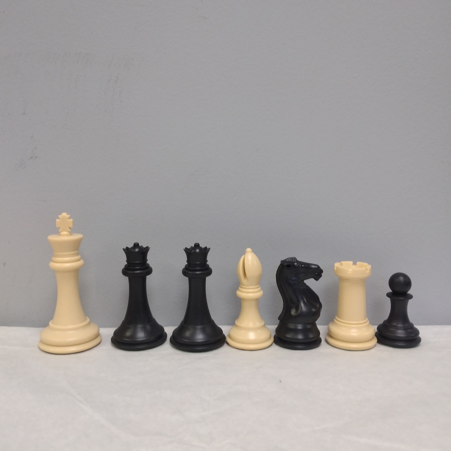 KING TALL 4.18'' (106 mm) SUPER STAUNTON HEAVY CHESS PIECES. Model 4083