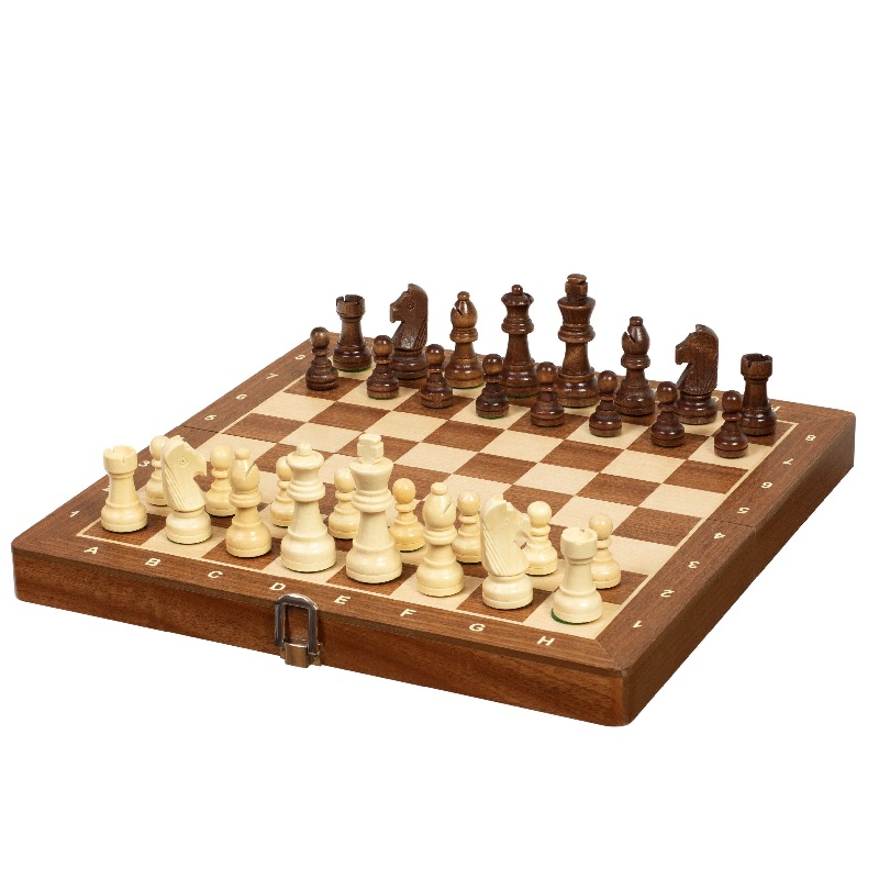 סט שחמט עץ מתקפל קטן 30 ס''מ מדגם TOURNAMENT מס' 3. מק''ט 4035