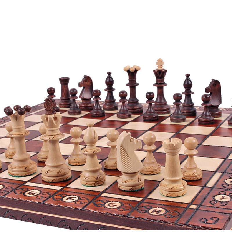 סט שחמט עץ דקורטיבי CONSUL.לוח מתקפל 48 ס''מ. מק''ט 4038