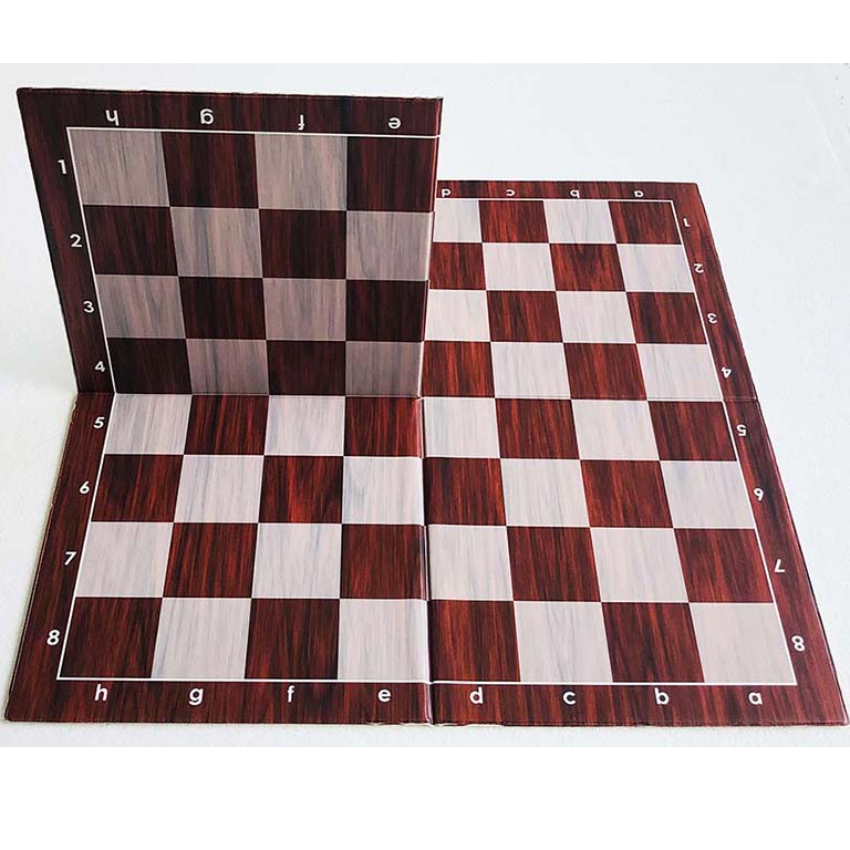 Double fold plastic (polyurethane) chess board in natural wood color 20