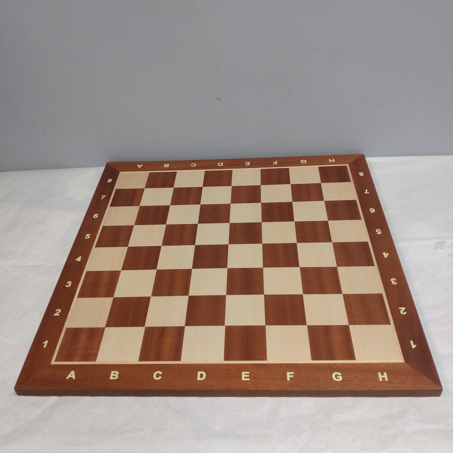 Professional flat wooden chessboard 52x52 cm